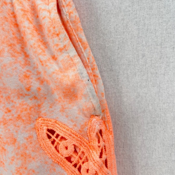 FREE PEOPLE Movement Sweatpants Womens XS White Neon Orange Sun and Done Jogger - Picture 12 of 16